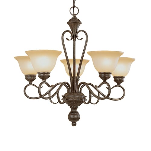 Millennium Lighting Devonshire 5-Light Chandelier in Burnished Gold