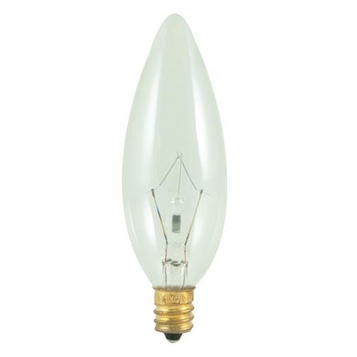 Bulbrite Incandescent B10 Candelabra 60W Dimmable Light Bulb in Clear - 50pack