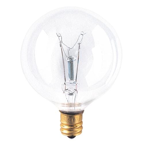 Bulbrite Incandescent G16.5 Candelabra 60W Dimmable Light Bulb in Clear - 40pack