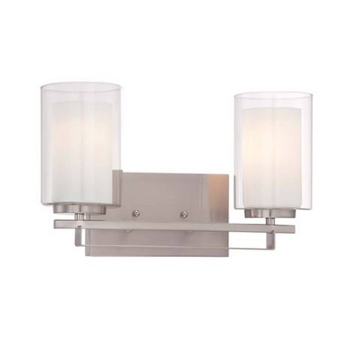 Minka Lavery Parsons Studio 2-Light Bathroom Vanity Light in Brushed Nickel