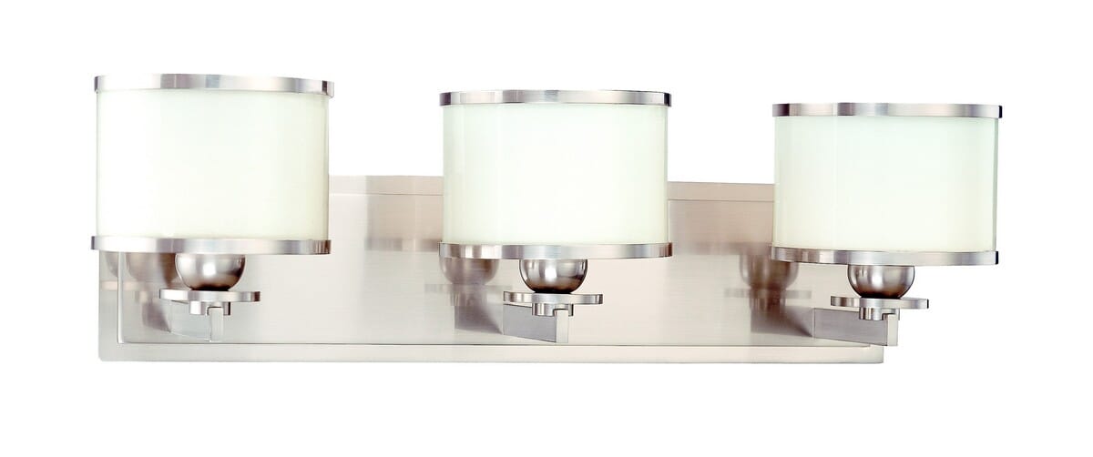 Hudson Valley Basking Ridge 3-Light 23" Bathroom Vanity Light in Satin Nickel