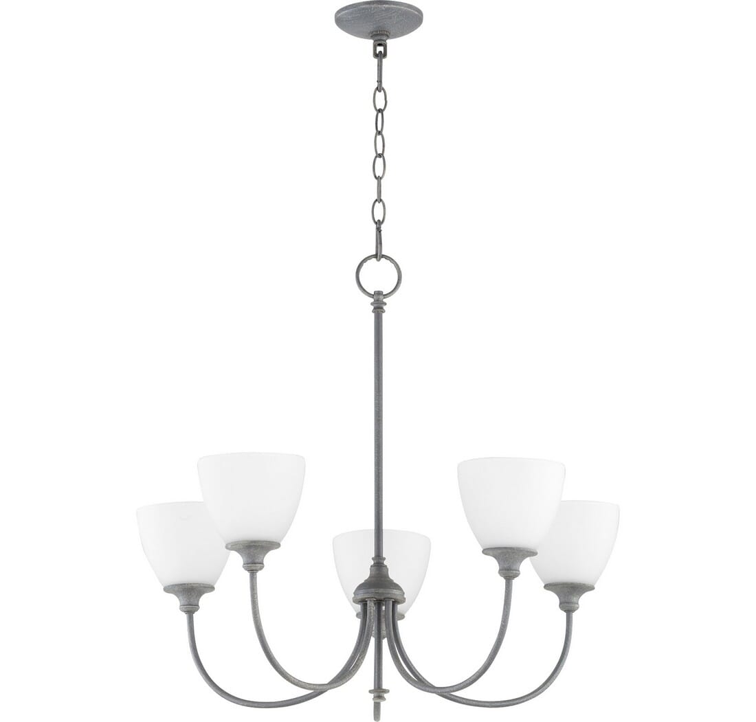 Quorum Celeste 5-Light 25" Transitional Chandelier in Zinc