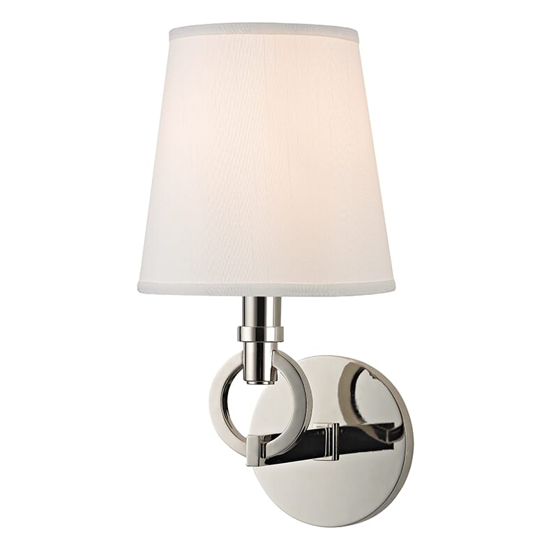 Hudson Valley Malibu 13" Wall Sconce in Polished Nickel