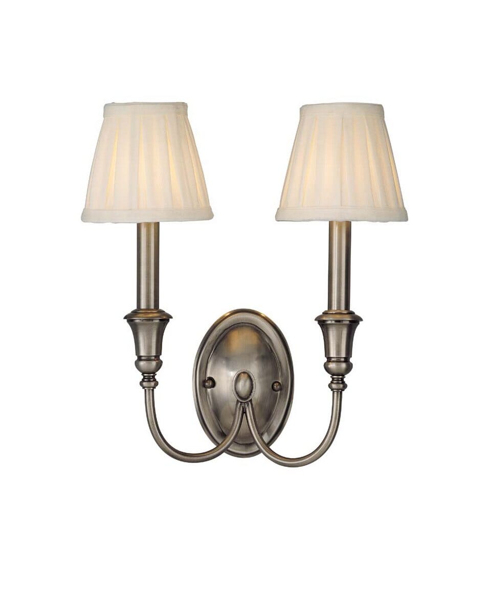 Hudson Valley Jaden 2-Light 13" Wall Sconce in Antique Nickel