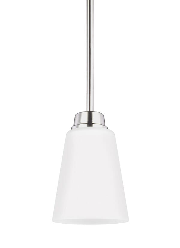 Sea Gull Kerrville 6" Mini Pendant in Brushed Nickel