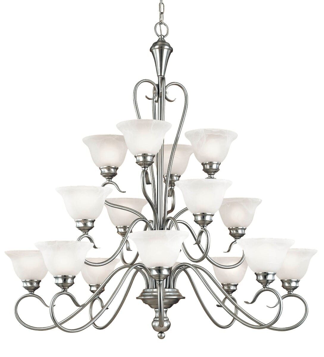 Millennium Devonshire 16-Light Chandelier in Satin Nickel