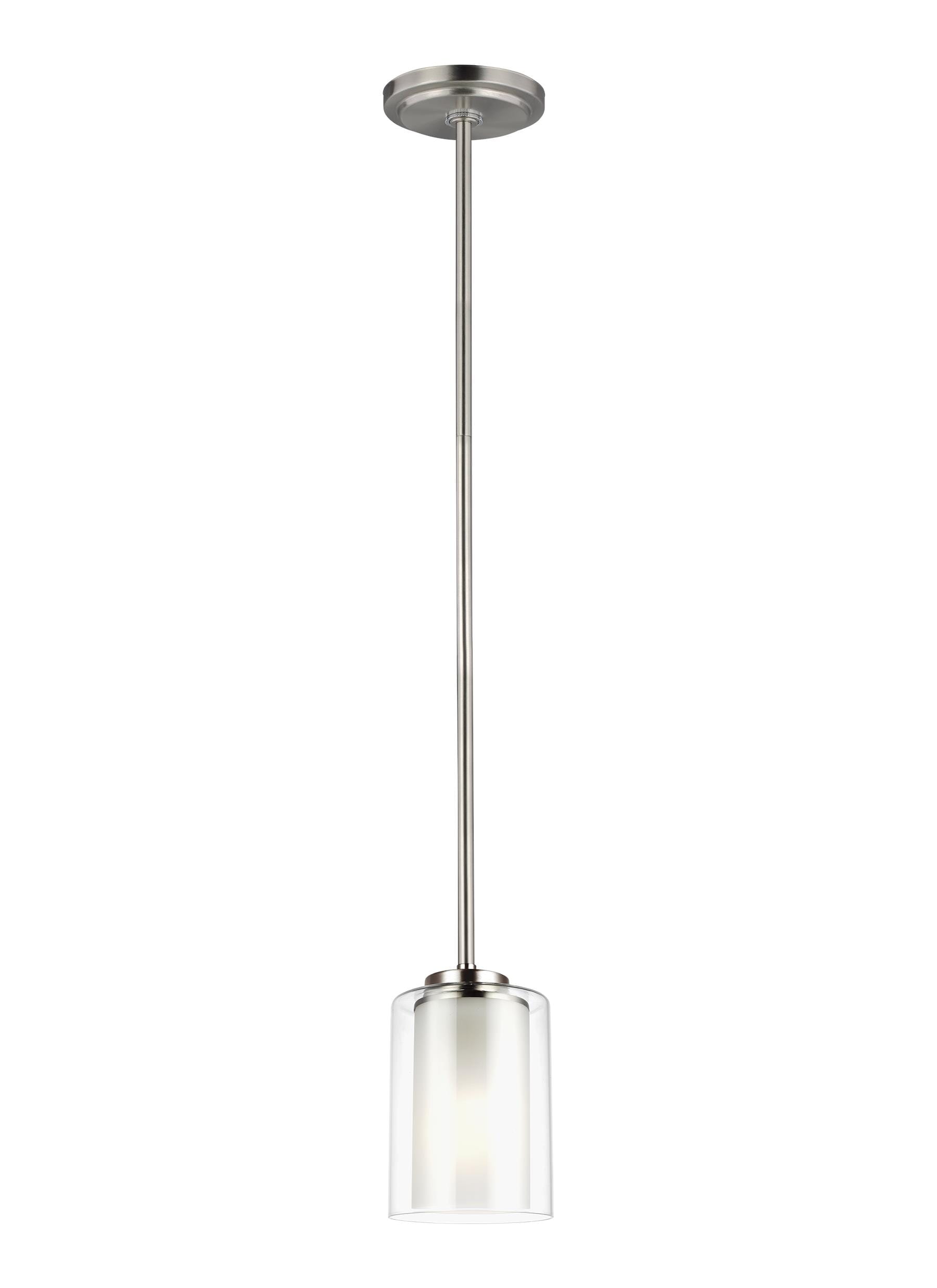 Sea Gull Elmwood Park Mini Pendant in Brushed Nickel