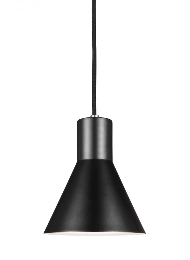 Sea Gull Towner 9" Mini Pendant in Brushed Nickel