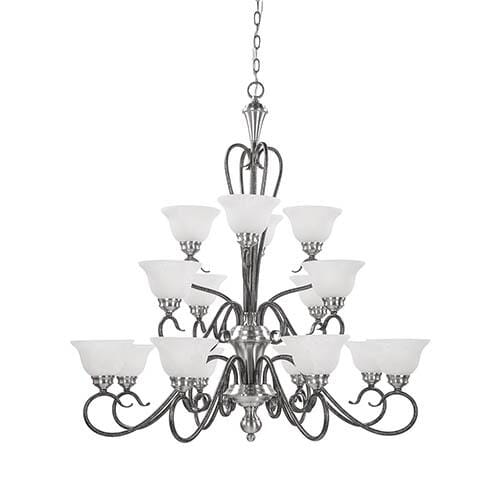 Millennium Lighting Chandelier Ceiling Light in Satin Nickel/Silvermist