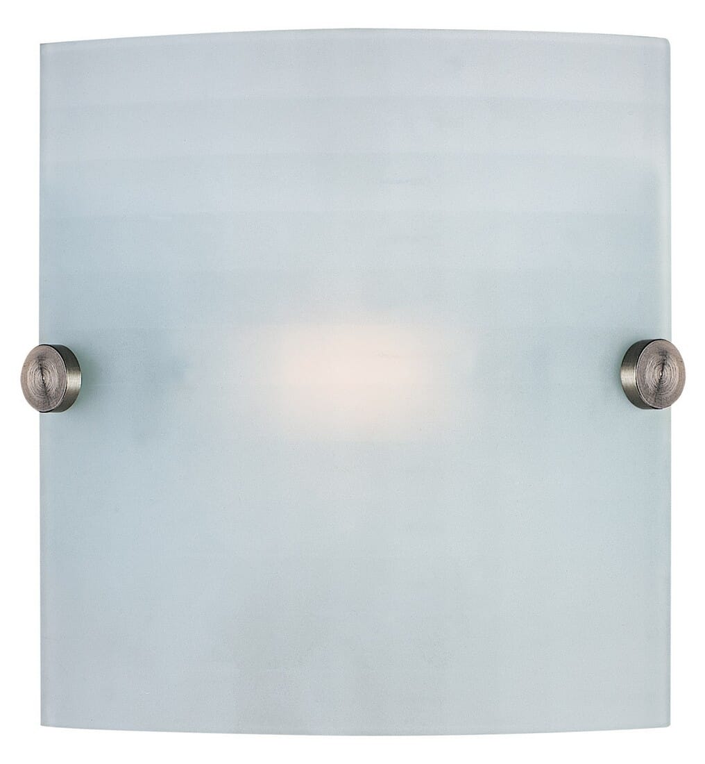 Access Radon 8" Checkered Frosted Wall Fixture in Brushed Steel