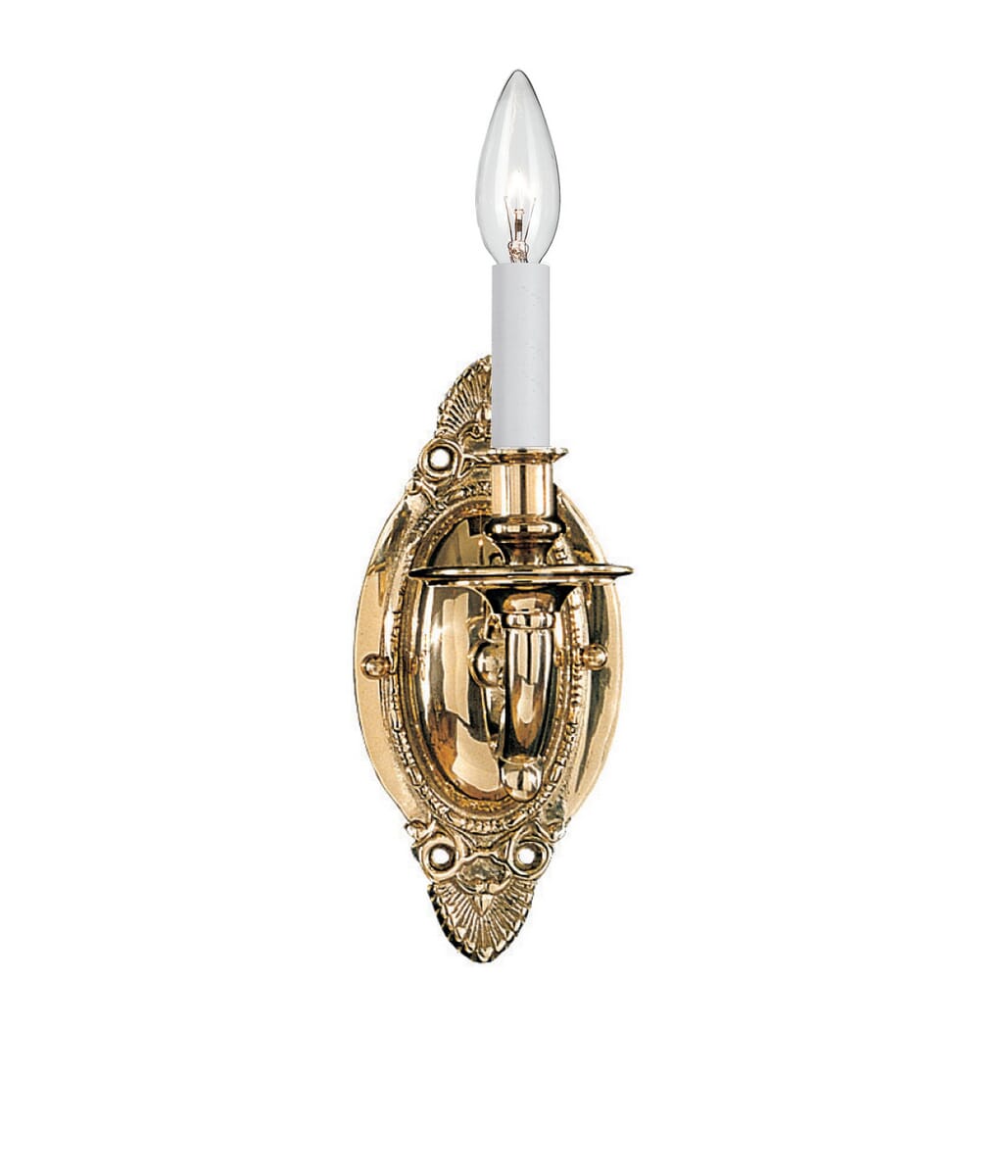 Crystorama 10" Wall Sconce in Polished Brass