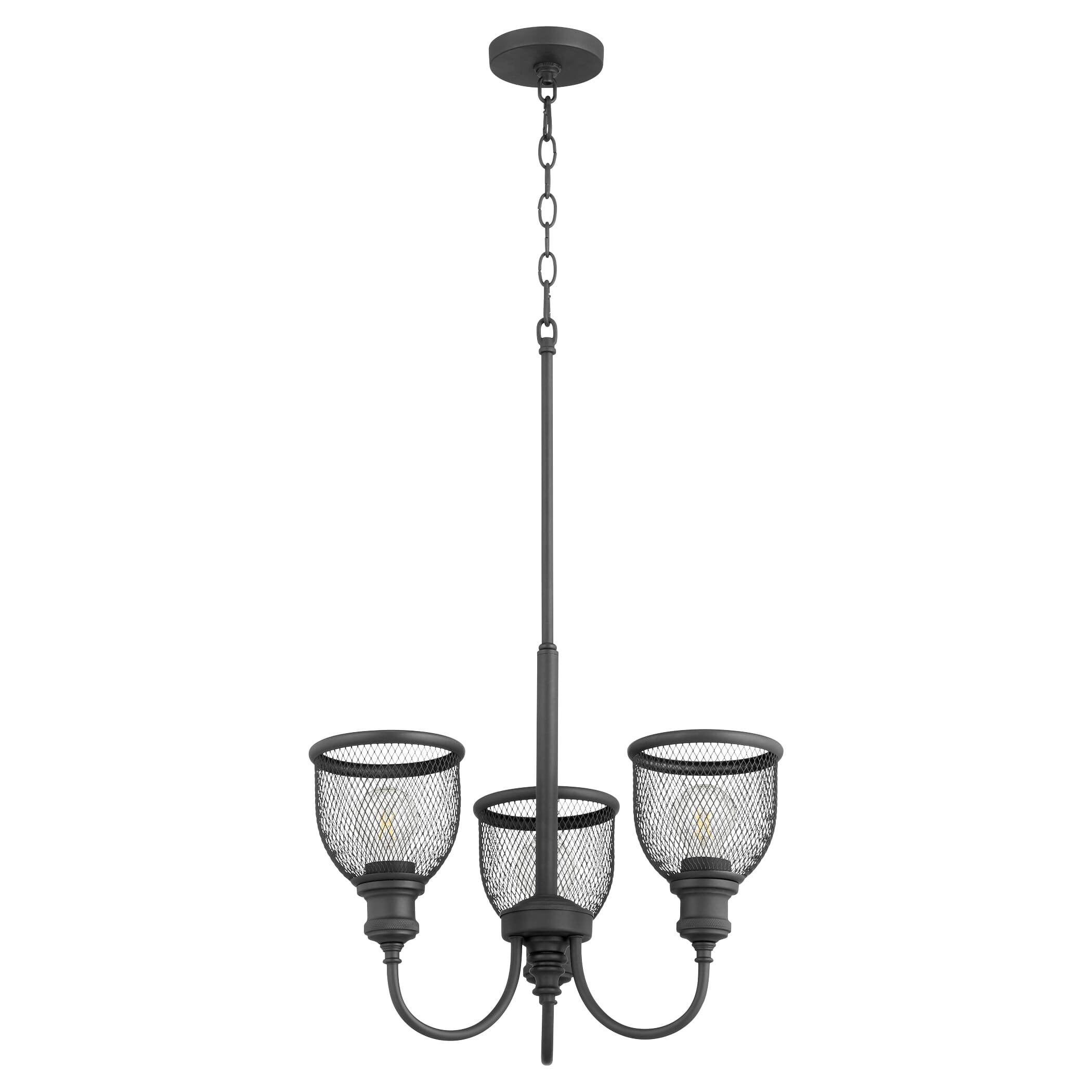 Quorum Omni 3-Light 16" Transitional Chandelier in Noir