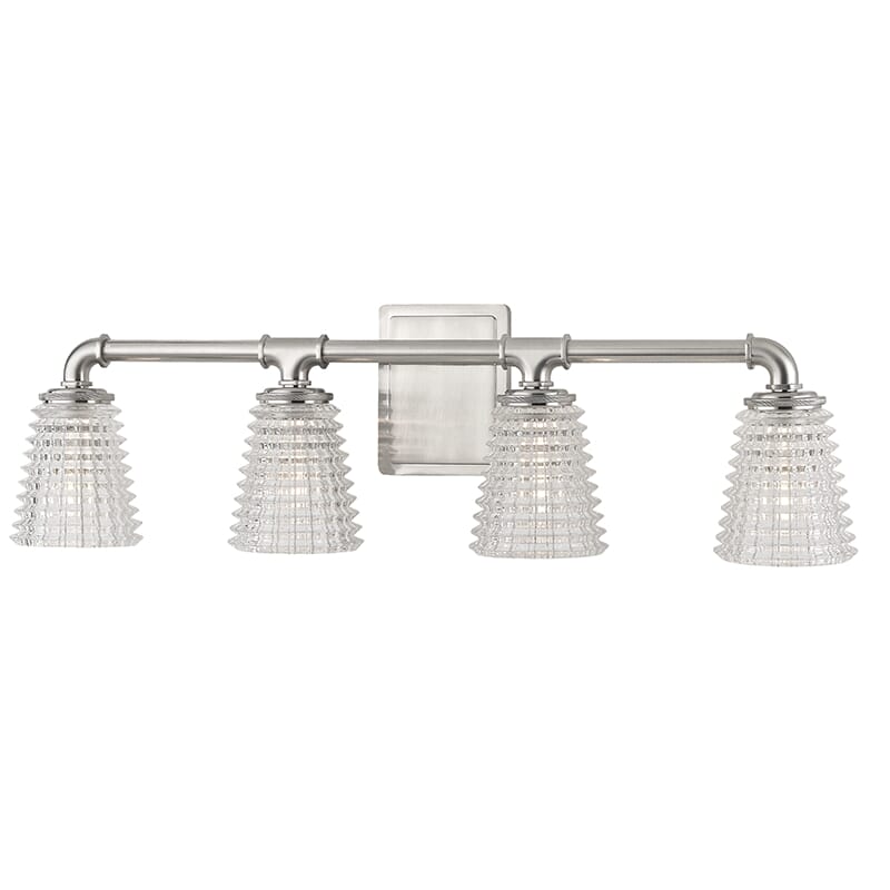 Hudson Valley Westbrook 4-Light 28" Bathroom Vanity Light in Satin Nickel