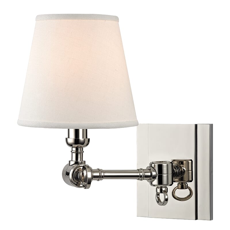 Hudson Valley Hillsdale 10" Wall Sconce in Polished Nickel