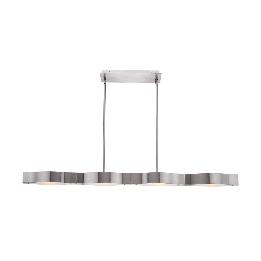 Access Titanium 4-Light Semi-Flush or Pendant in Brushed Steel