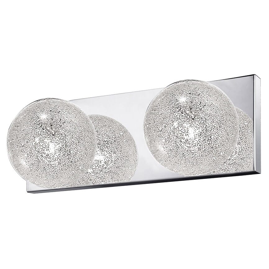 Access Opulence 2-Light 4" Bathroom Vanity Light in Mirrored Stainless Steel