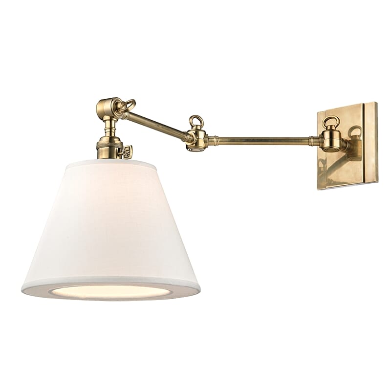 Hudson Valley Hillsdale 13" Wall Sconce in Aged Brass