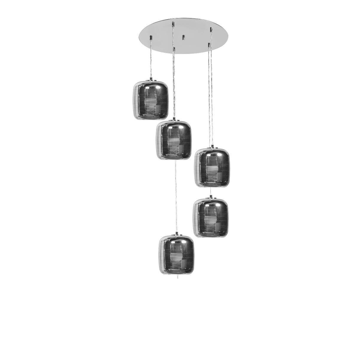 Access Dor 5-Light Pendant Light in Mirrored Stainless Steel