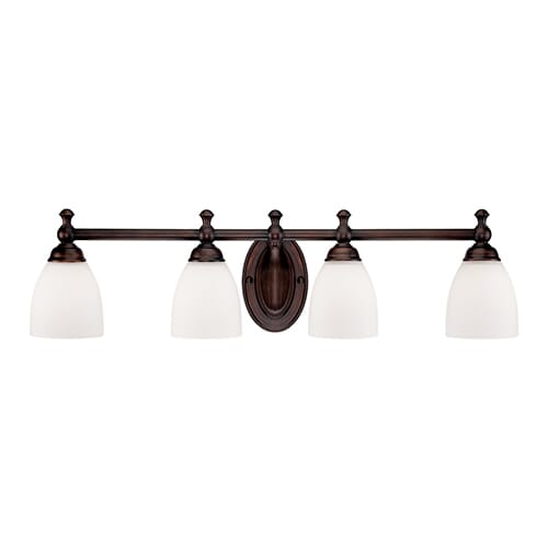 Millennium Lighting 600 Series 4-Light Bathroom Vanity Light in Rubbed Bronze