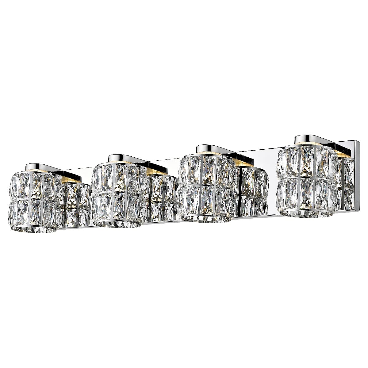 Access Ice 4-Light 5" Bathroom Vanity Light in Mirrored Stainless Steel