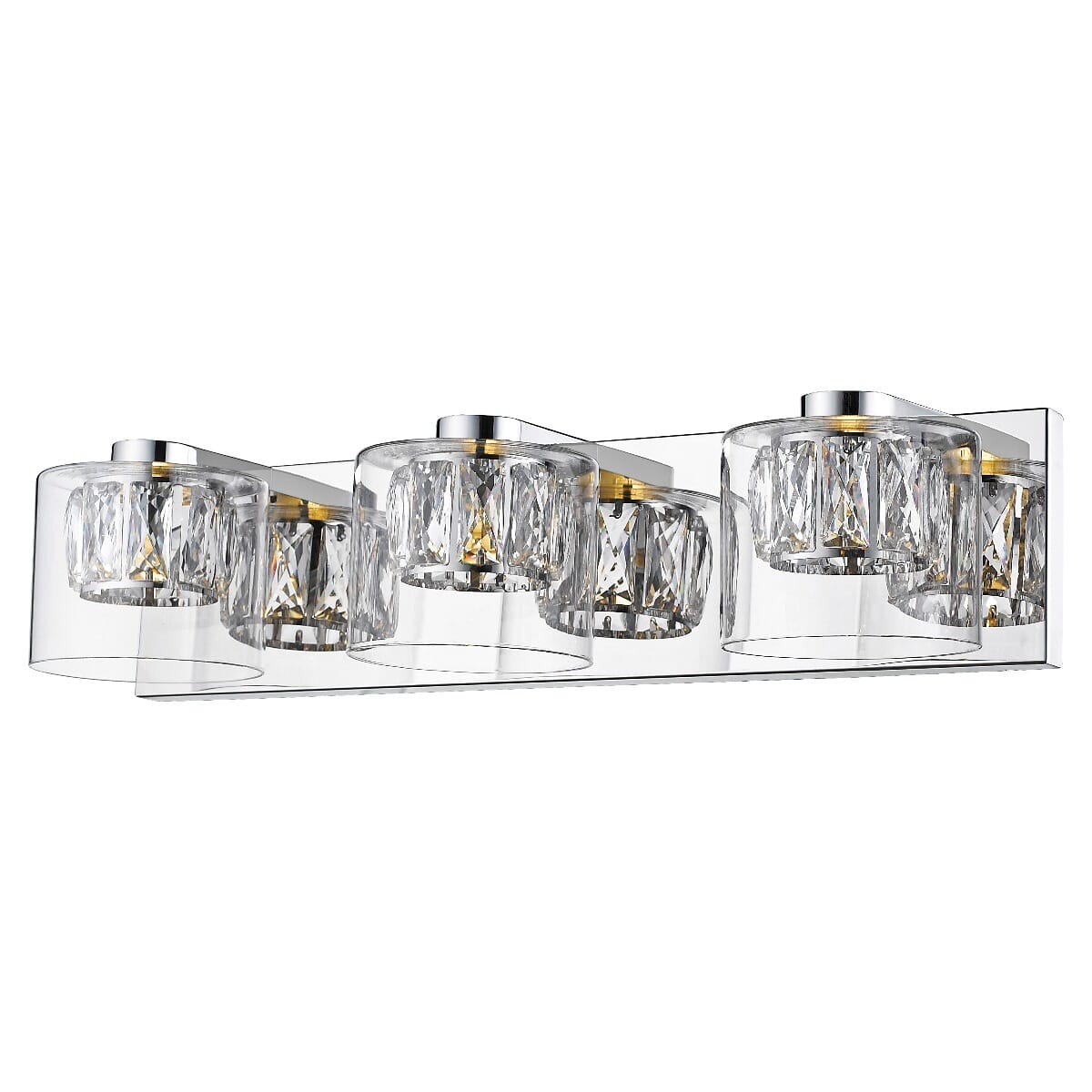 Access Private Collection 3-Light 5" Bathroom Vanity Light in Mirrored Stainless Steel