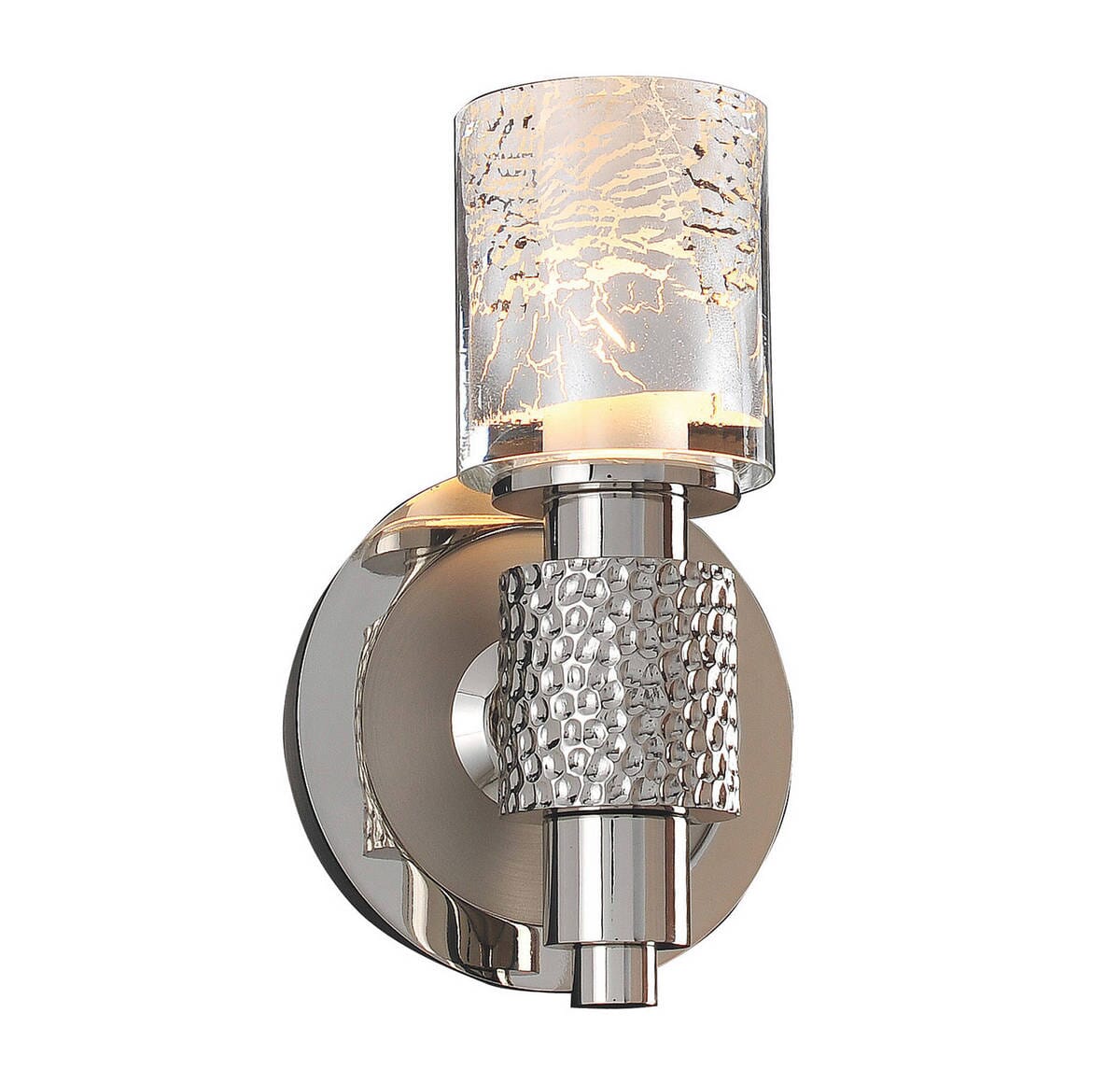 Kalco Ashington 1-Light Wall Sconce in Polished Satin Nickel