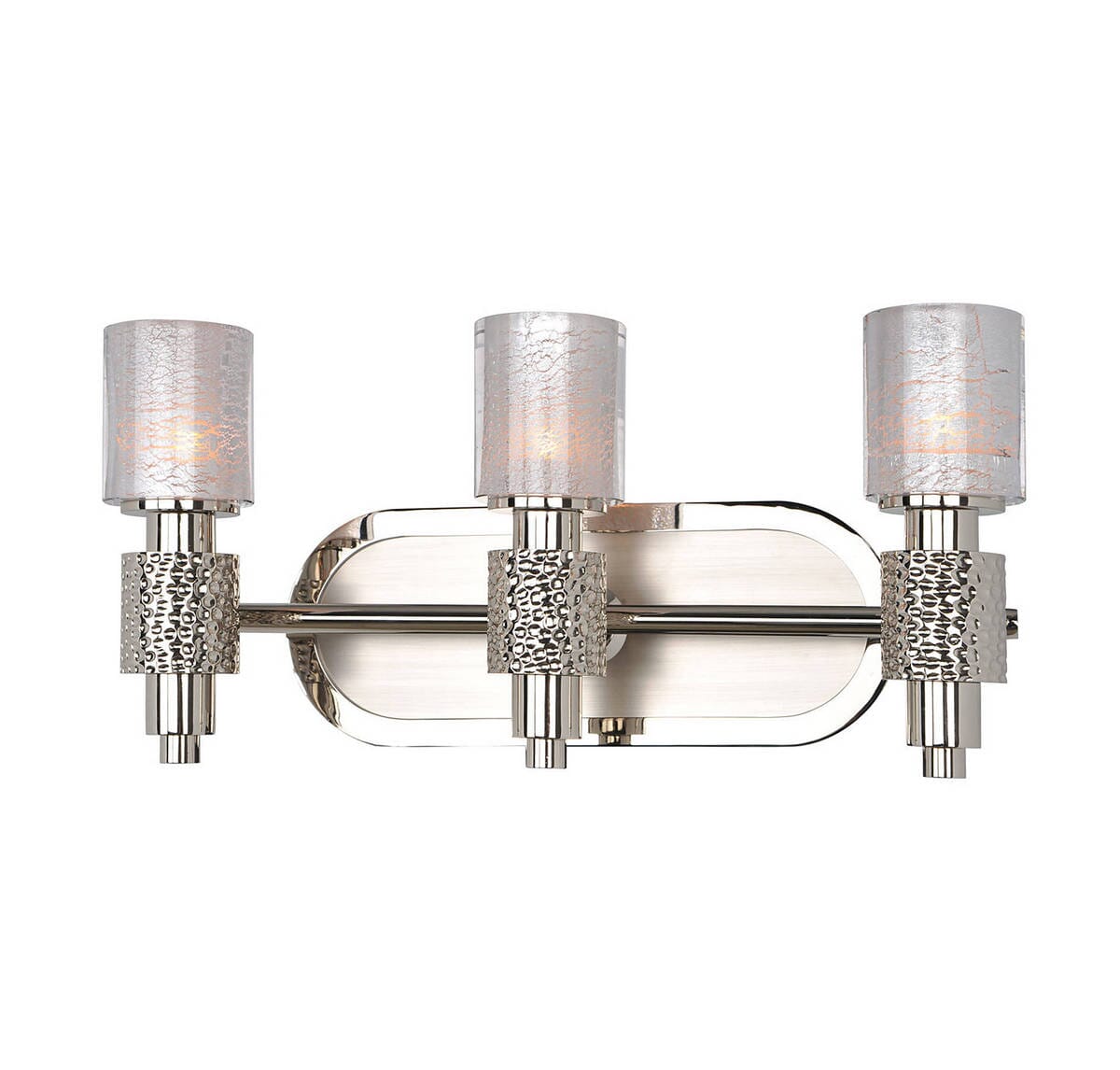 Kalco Ashington 3-Light Bathroom Vanity Light in Polished Satin Nickel