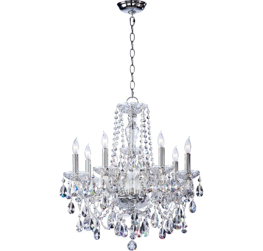 Quorum Bohemian Katerina 8-Light 23" Bohemian Chandelier in Chrome