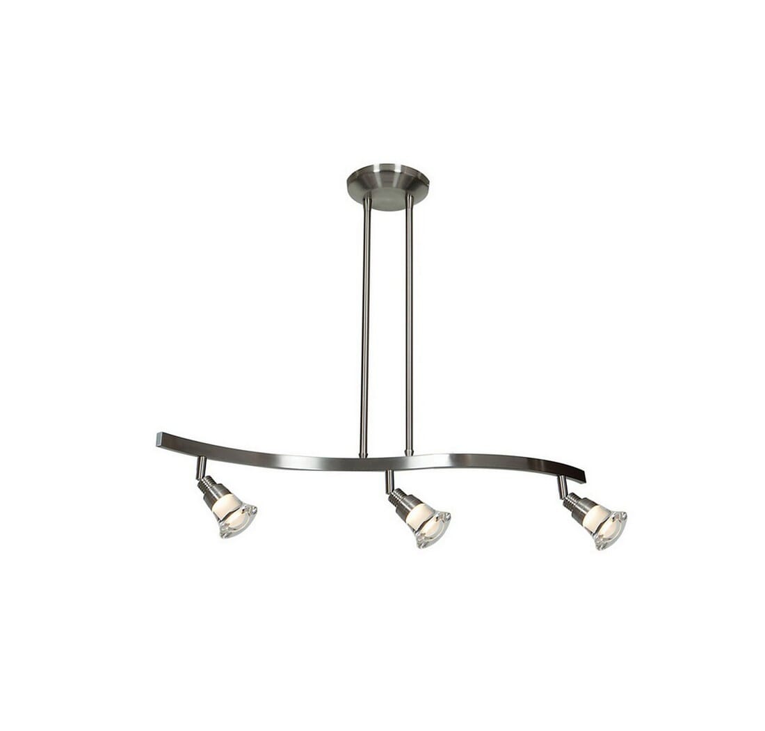 Access Optix 3-Light 28" Pendant Light in Matte Chrome