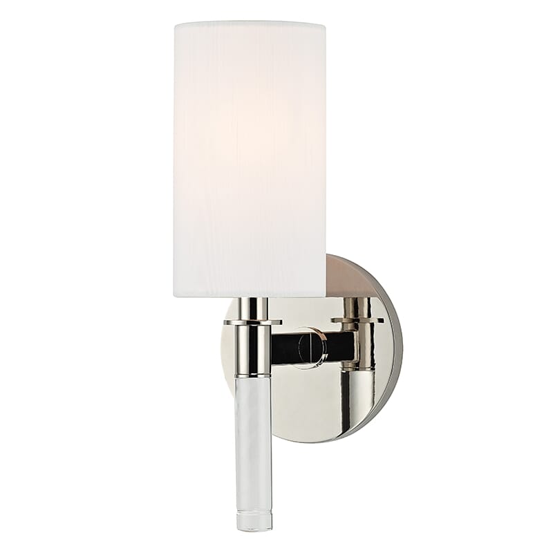 Hudson Valley Wylie 12" Wall Sconce in Polished Nickel