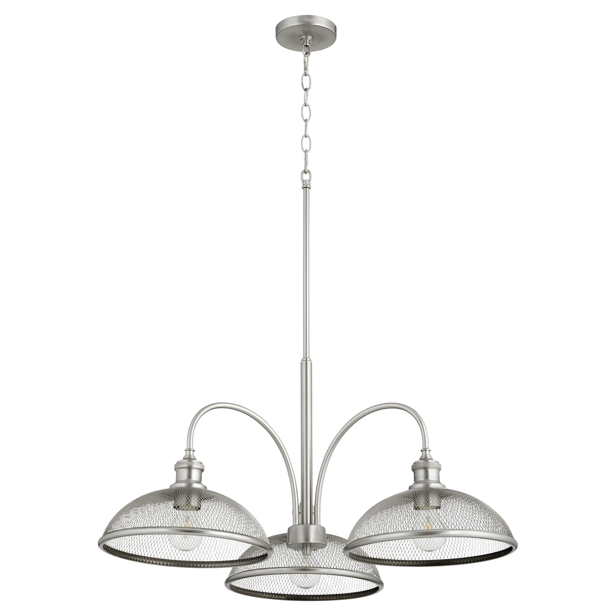 Quorum Omni 3-Light 15" Dinette & Breakfast Chandelier in Satin Nickel