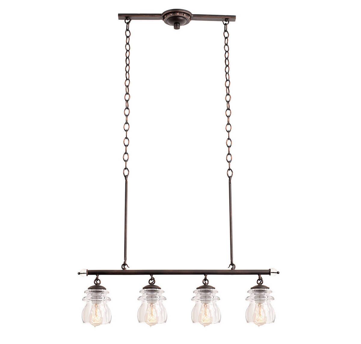 Kalco Brierfield 4-Light Island in Antique Copper