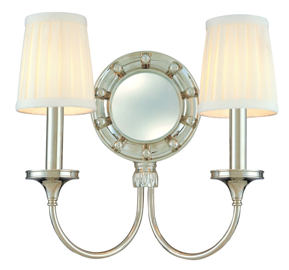 Hudson Valley Regent 2-Light 12" Wall Sconce in Polished Nickel