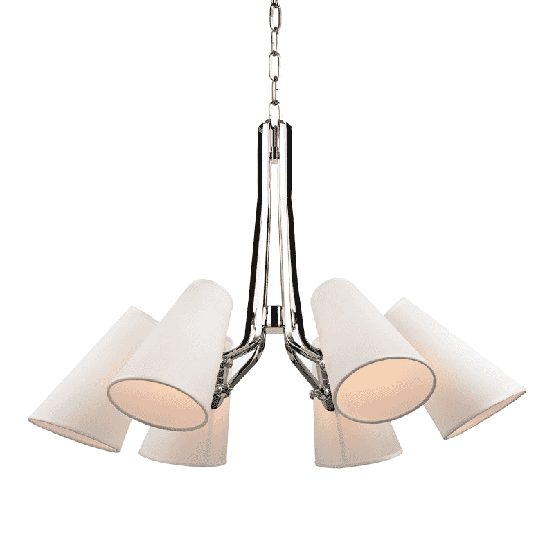 Hudson Valley Patten 6-Light Chandelier in Polished Nickel