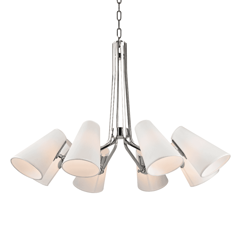 Hudson Valley Patten 8-Light Chandelier in Polished Nickel