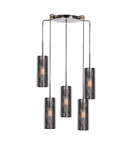 Access Multis 5-Light Pendant Light in Black Chrome