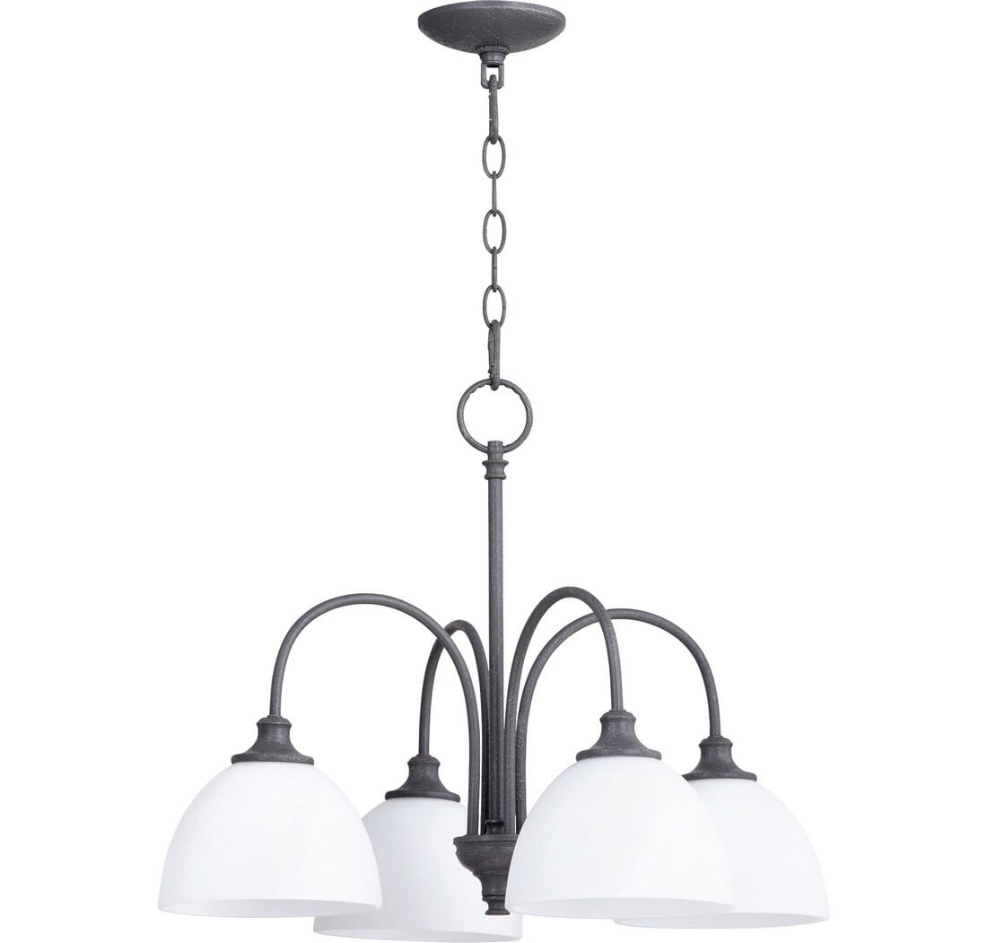 Quorum Celeste 4-Light 18" Dinette & Breakfast Chandelier in Zinc