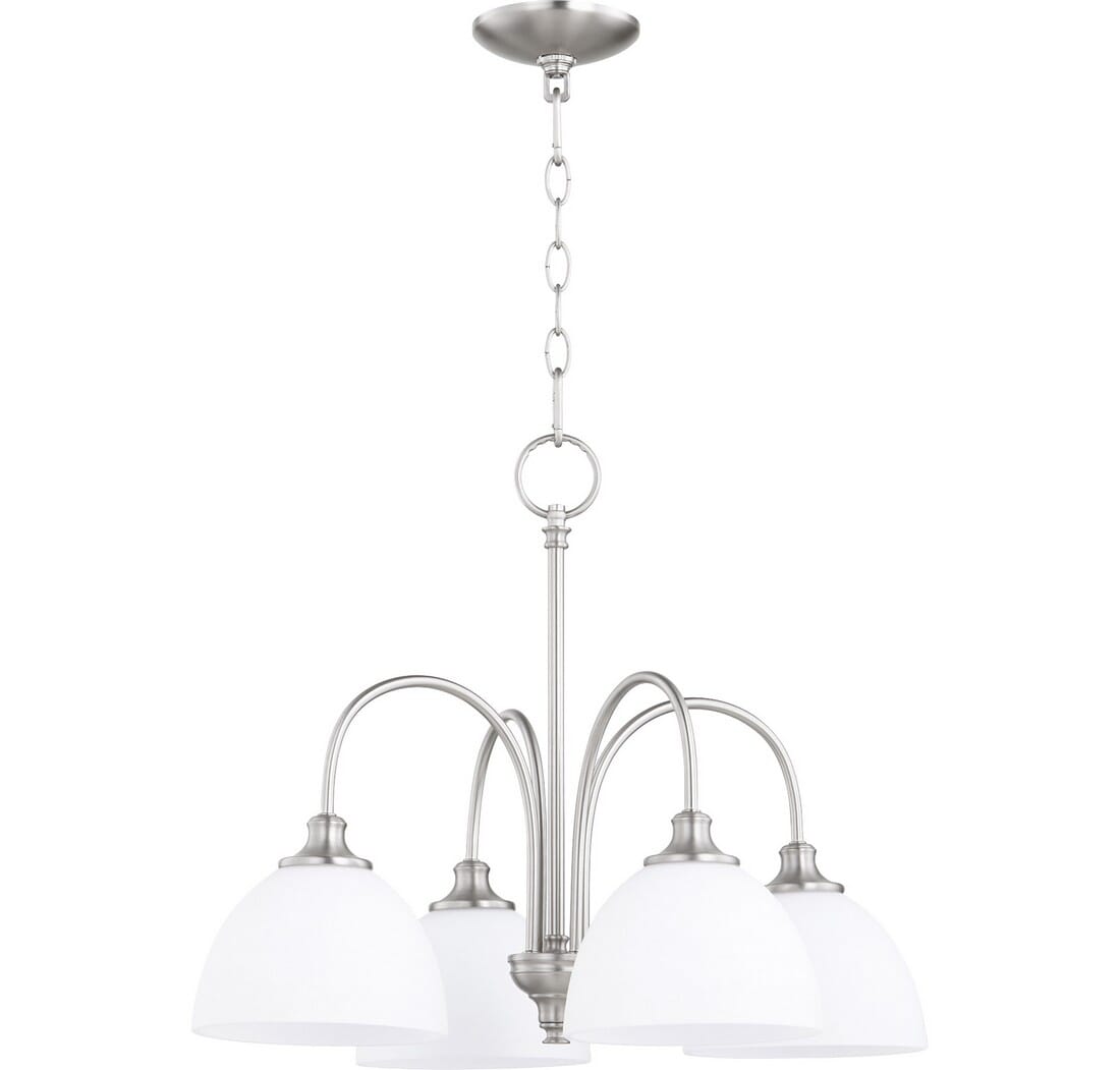 Quorum Celeste 4-Light 18" Dinette & Breakfast Chandelier in Satin Nickel