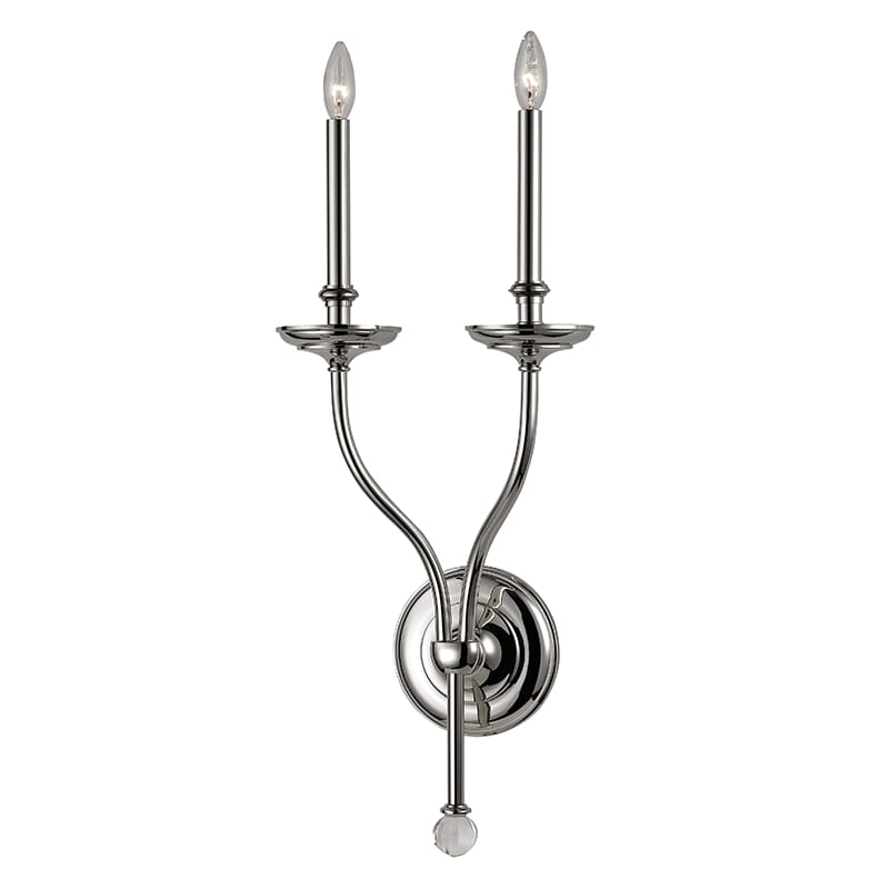 Hudson Valley Lauderhill 2-Light 27" Wall Sconce in Polished Nickel