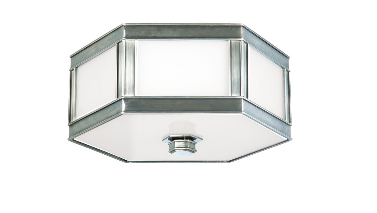 Hudson Valley Nassau 2-Light Ceiling Light in Historical Nickel