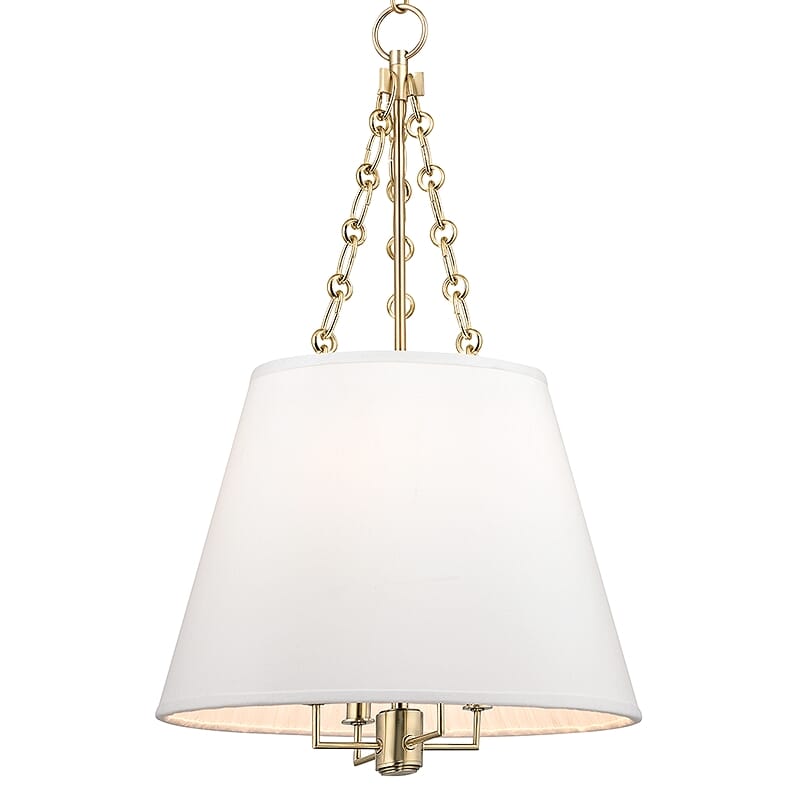 Hudson Valley Burdett 4-Light 24" Pendant Light in Aged Brass