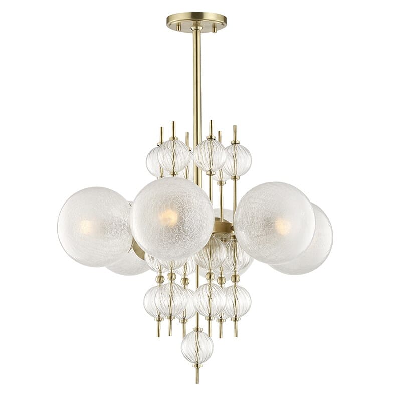 Hudson Valley Calypso by Corey Damen Jenkins 6-Light Chandelier in Aged Brass