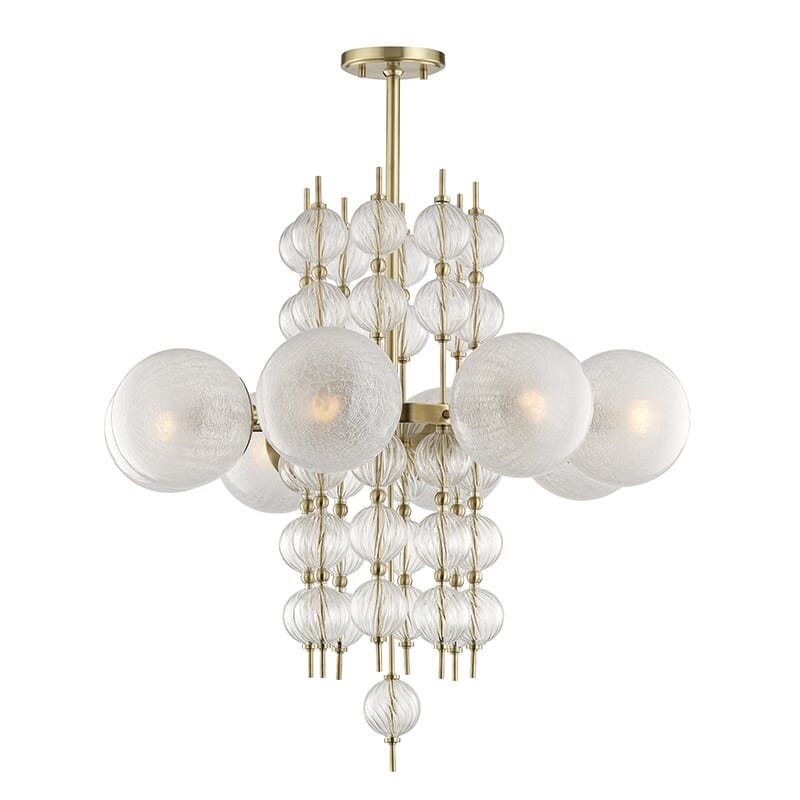 Hudson Valley Calypso by Corey Damen Jenkins 8-Light Chandelier in Aged Brass