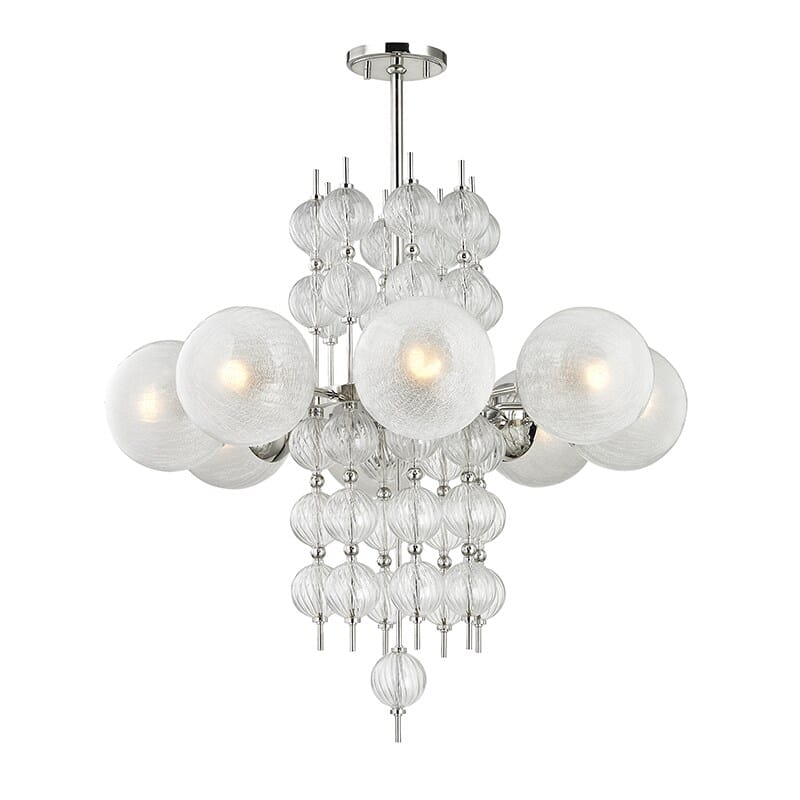 Hudson Valley Calypso by Corey Damen Jenkins 8-Light Chandelier in Polished Nickel