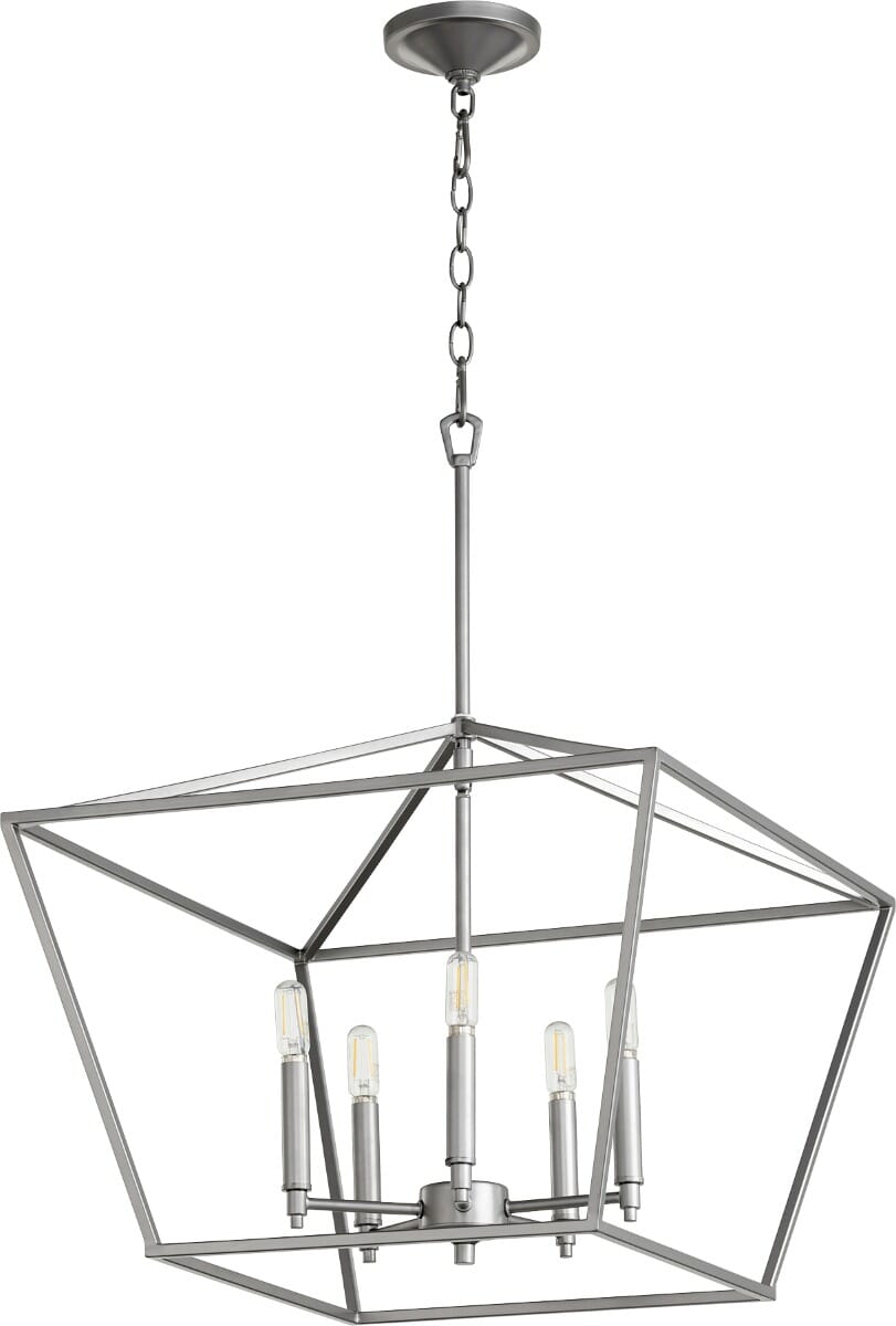 Quorum Gabriel 5-Light 18" Dinette & Breakfast Chandelier in Classic Nickel