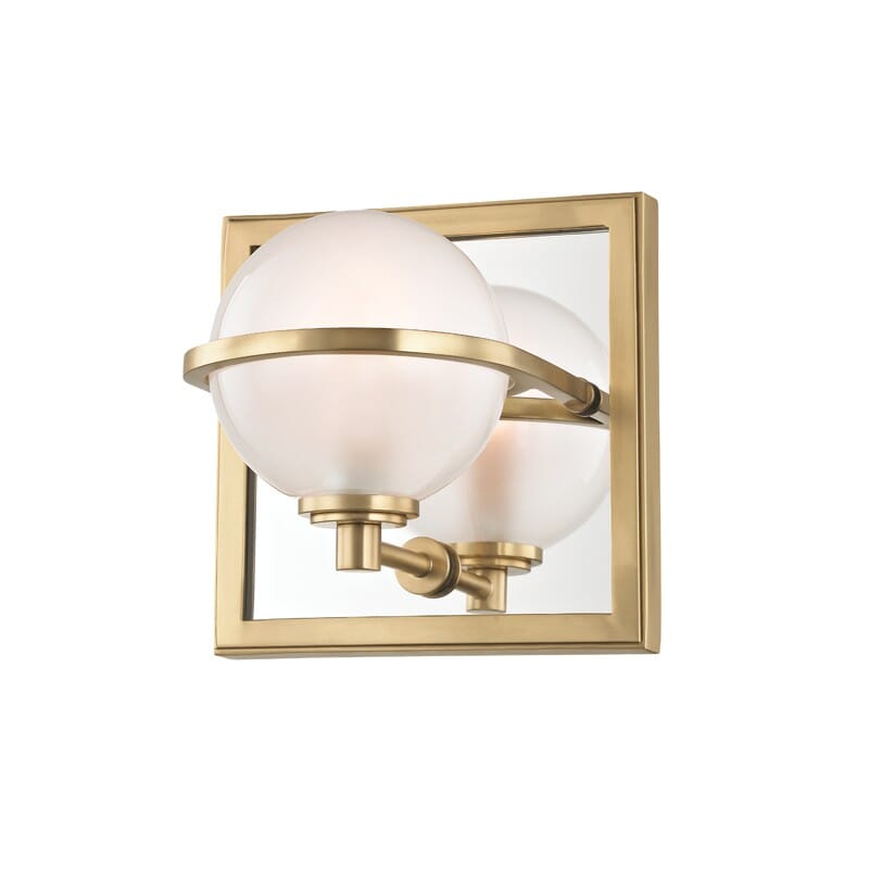 Hudson Valley Axiom 6" Bathroom Vanity Light in Aged Brass