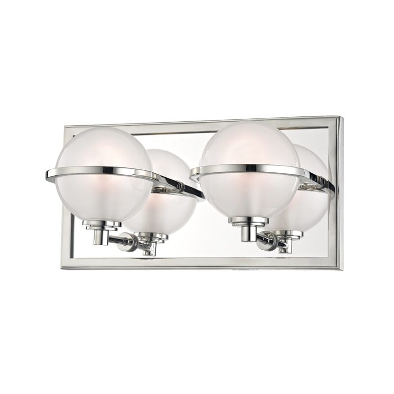 Hudson Valley Axiom 2-Light 12" Bathroom Vanity Light in Polished Nickel