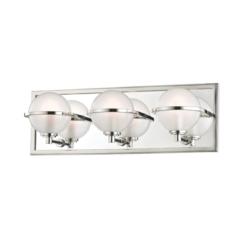 Hudson Valley Axiom 3-Light 18" Bathroom Vanity Light in Polished Nickel