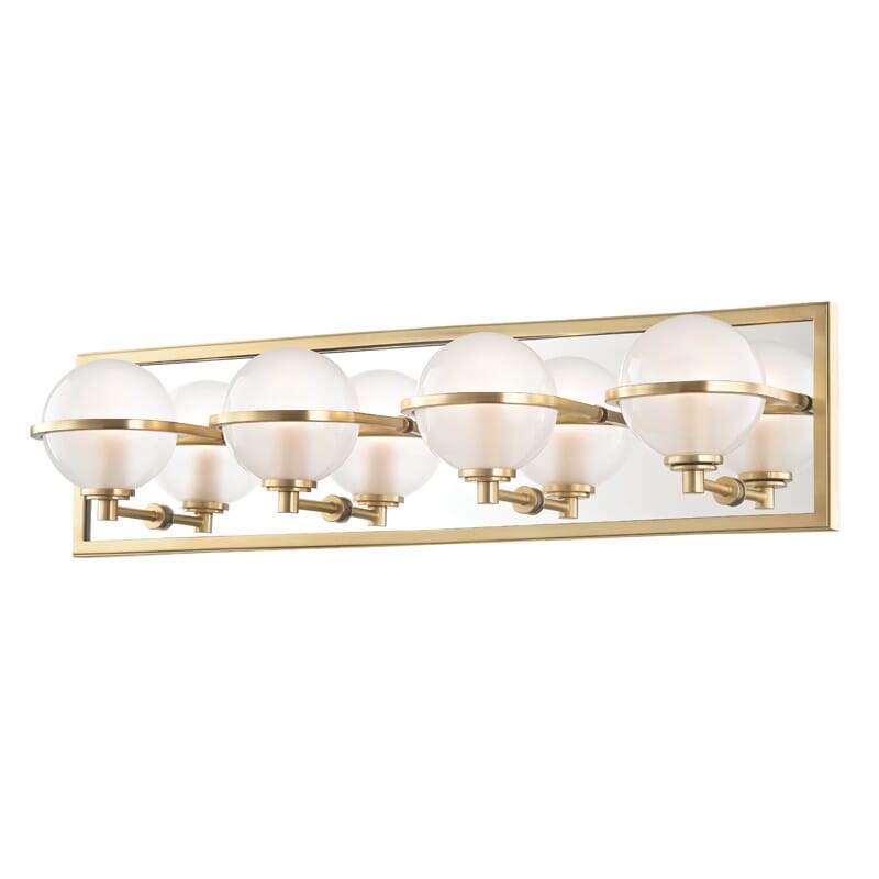 Hudson Valley Axiom 4-Light 24" Bathroom Vanity Light in Aged Brass