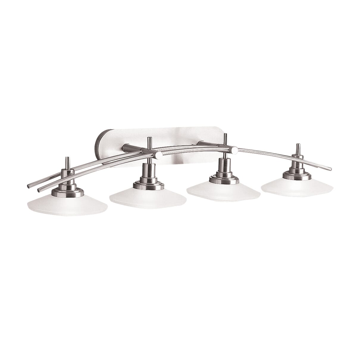 Kichler Structures 4-Light Bathroom Vanity Light in Brushed Nickel